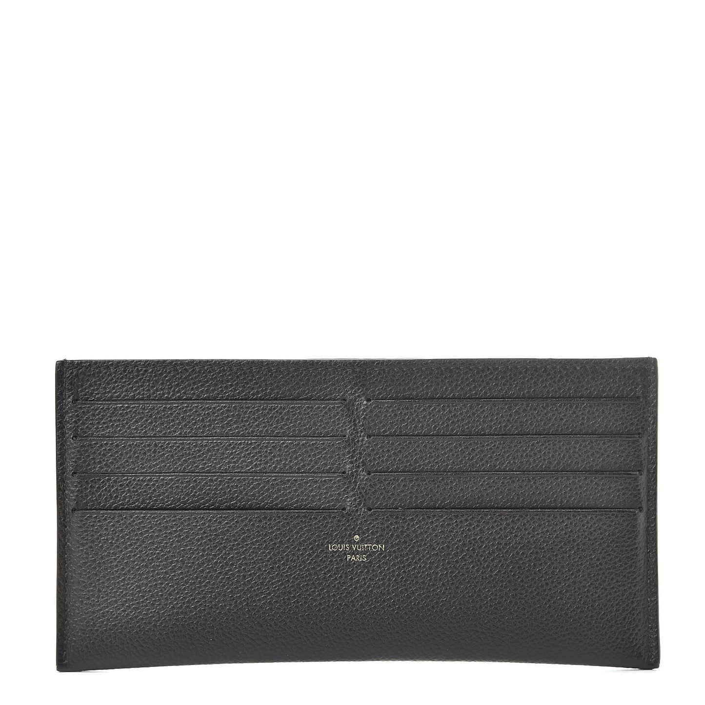 Calfskin Felicie Chain Wallet Card Holder Insert Black