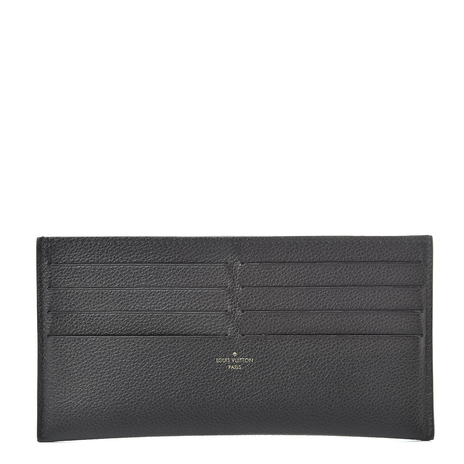 Louis Vuitton Calfskin Felicie Chain Wallet Card Holder Insert Black 1 of 10