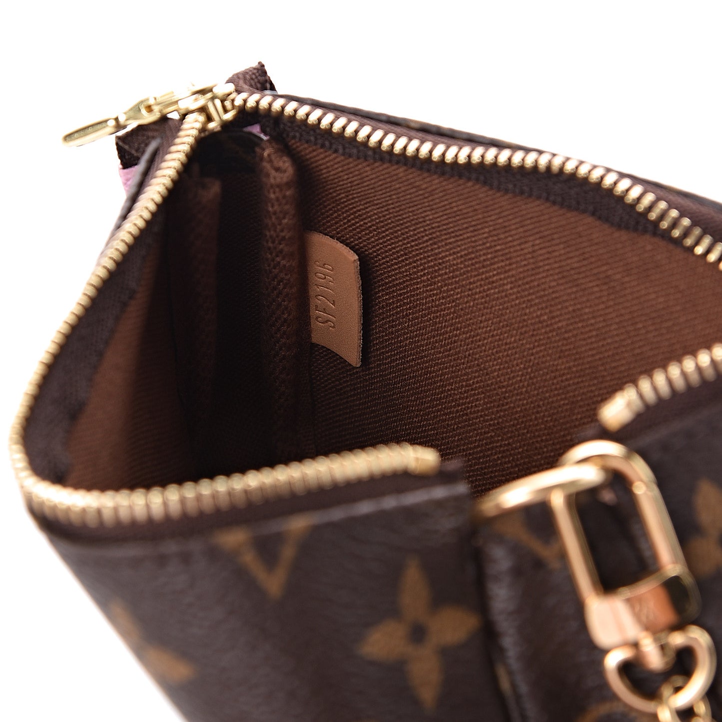 Monogram 2016 Christmas Animation Mini Pochette Accessories Rose Ballerine