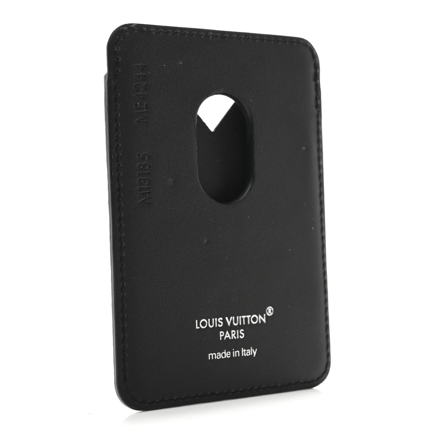Monogram Macassar Magnetic Card Holder Black