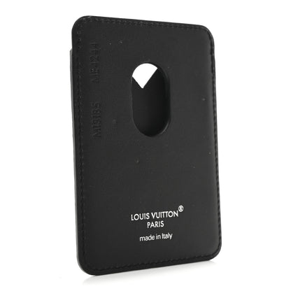 Louis Vuitton Monogram Macassar Magnetic Card Holder Black 3 of 6