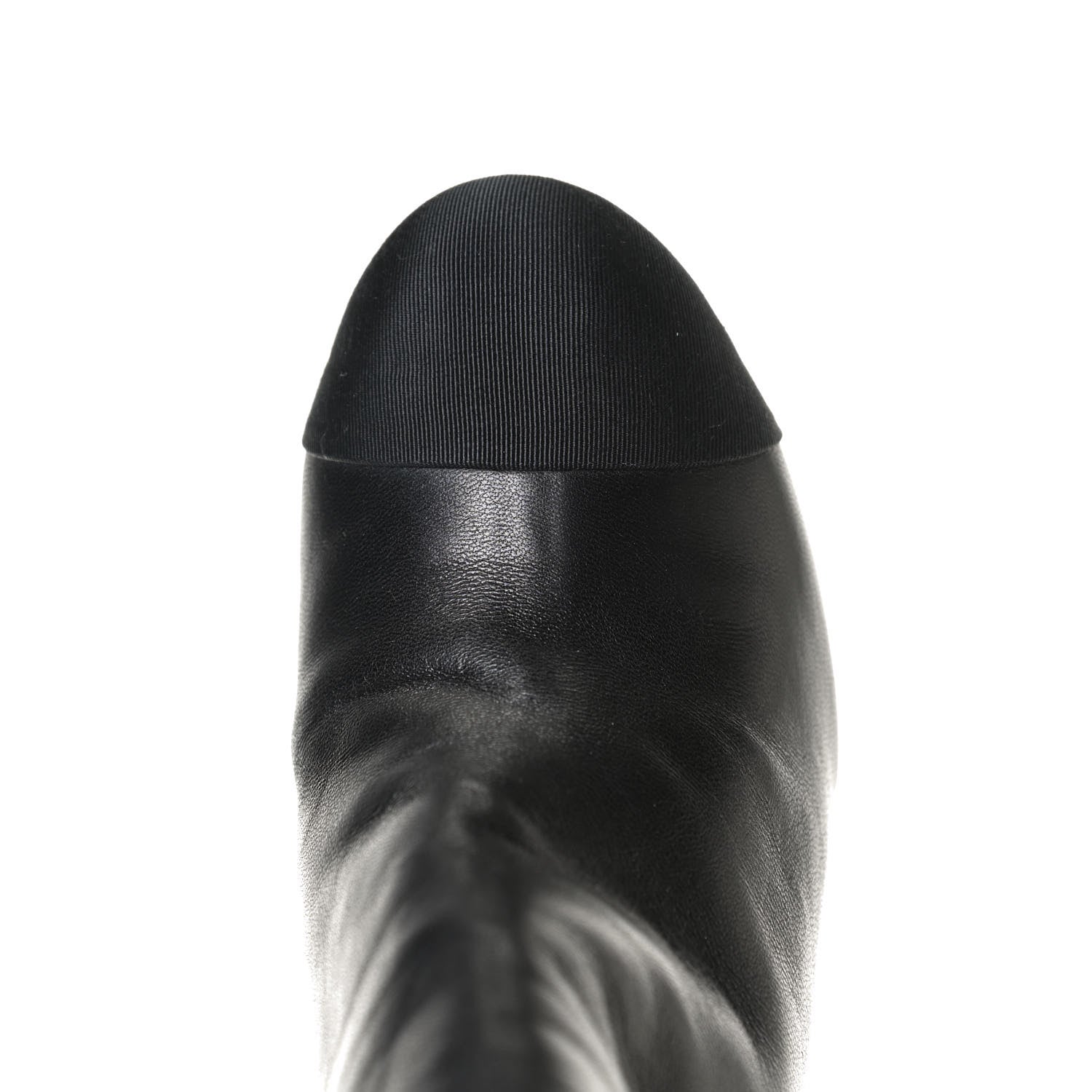 Chanel Lambskin Grossgrain Pearl Cap Toe Boots 35 Black 14 of 14