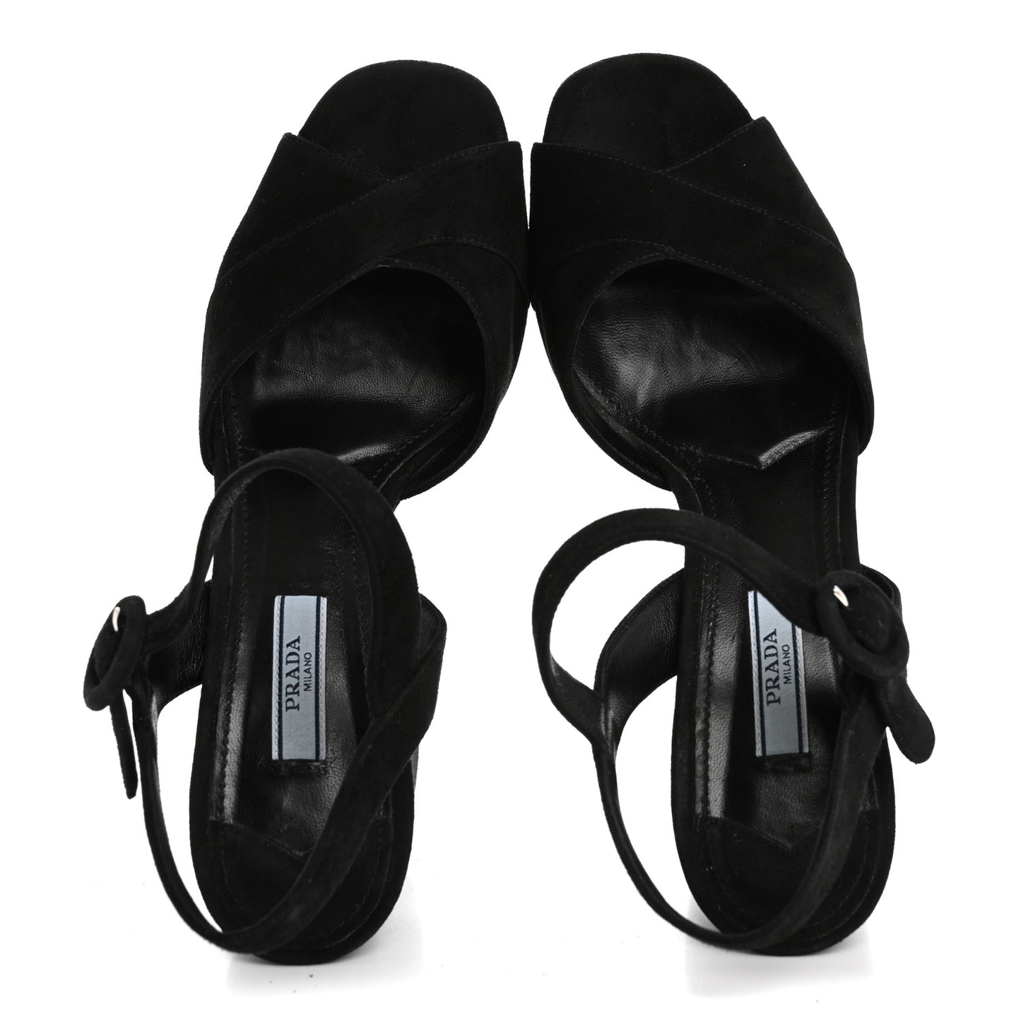 Suede Platform Sandals 39 Black
