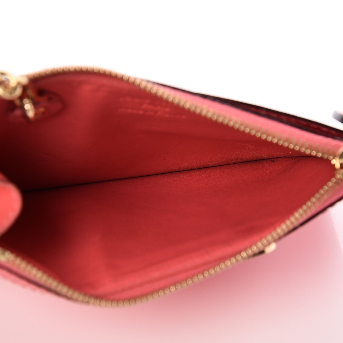 Vernis Key Pouch Rose Litchi