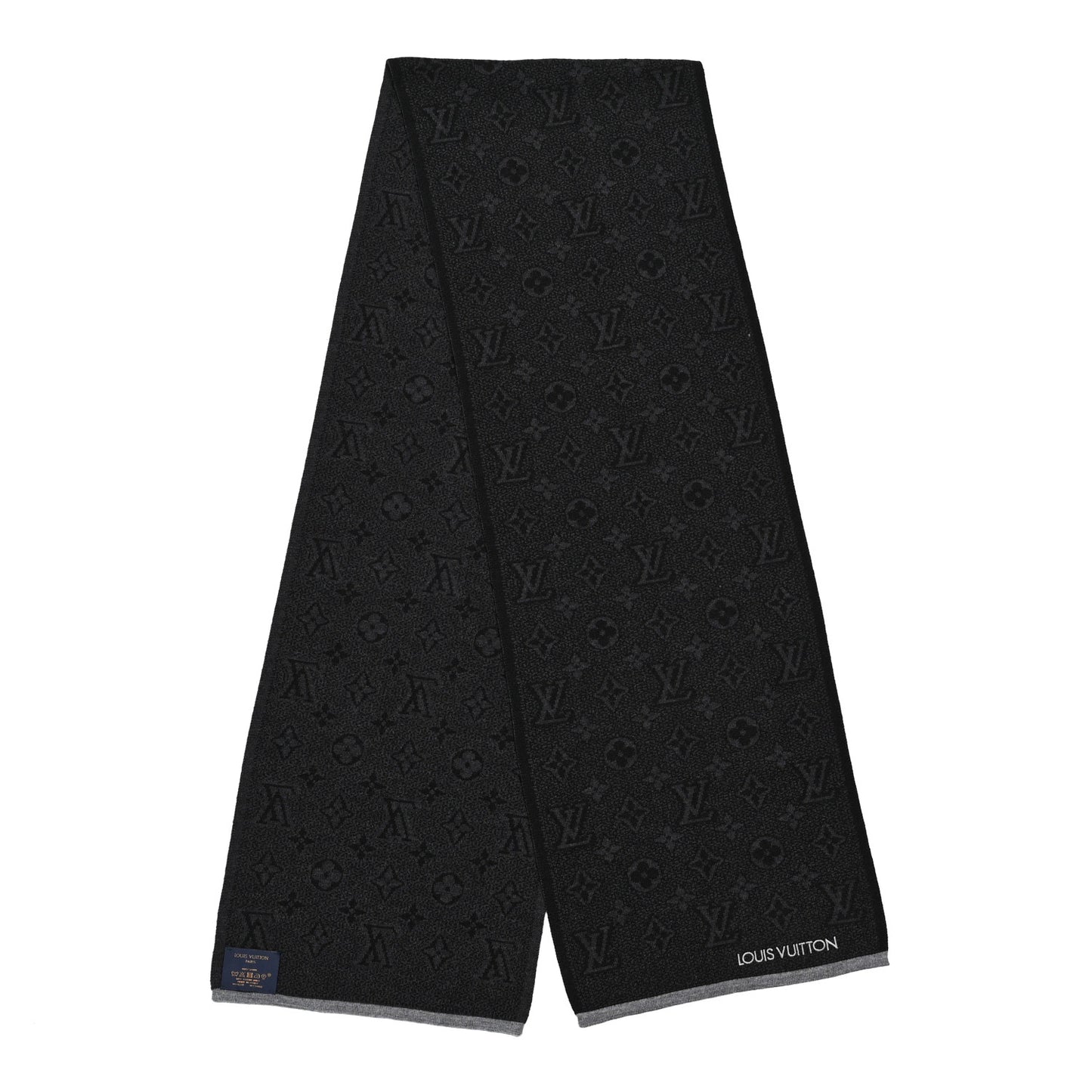 Wool My Monogram Eclipse Scarf Grey