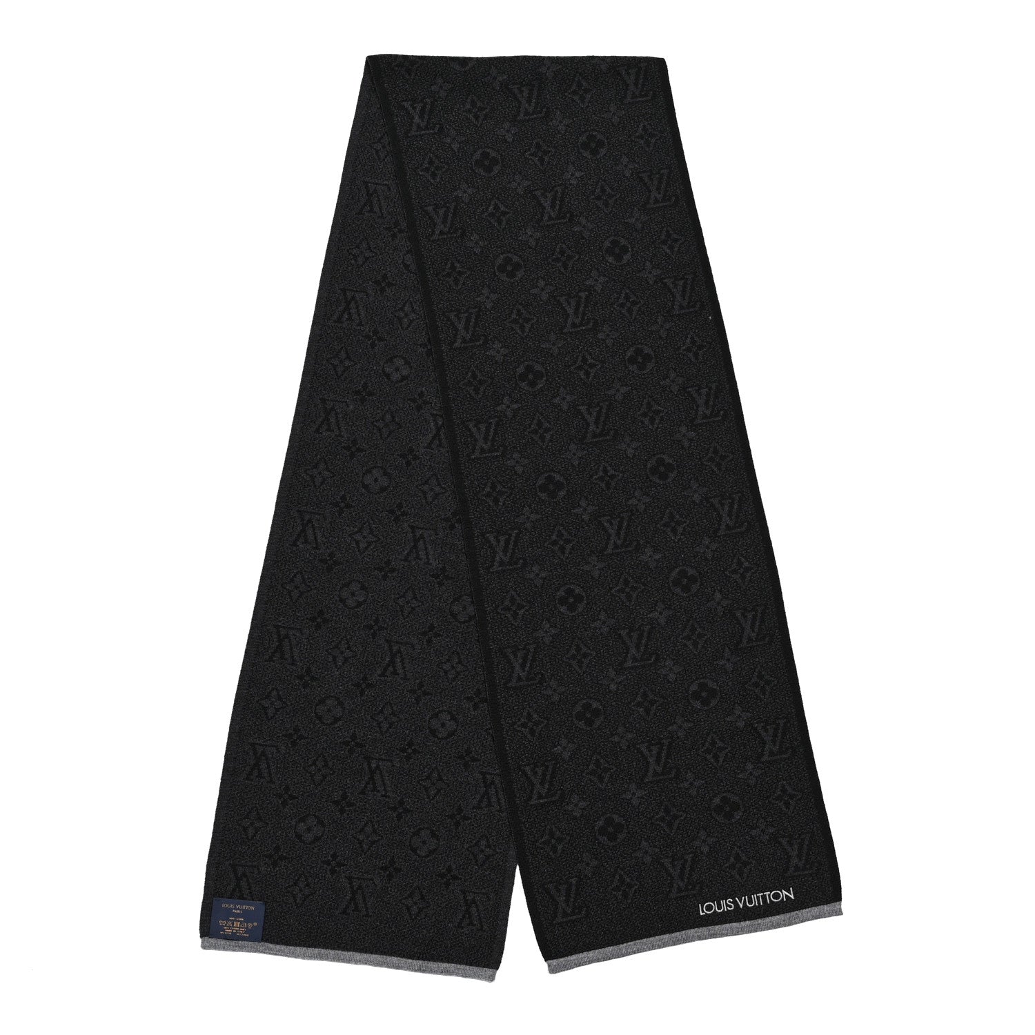 Louis Vuitton Wool My Monogram Eclipse Scarf Grey 2 of 4