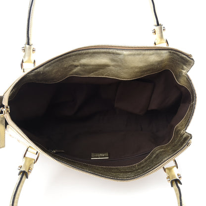 Gucci Metallic Monogram D Gold Tote Gold 5 of 14