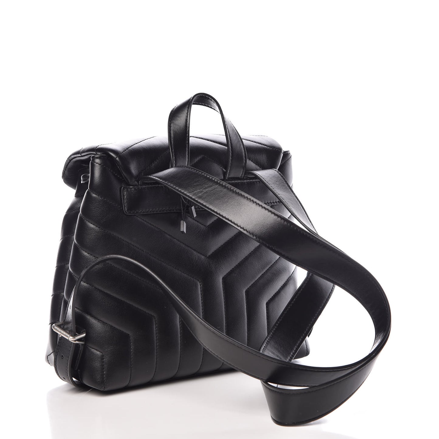 Calfskin Y Quilted Monogram Small Loulou Backpack Black