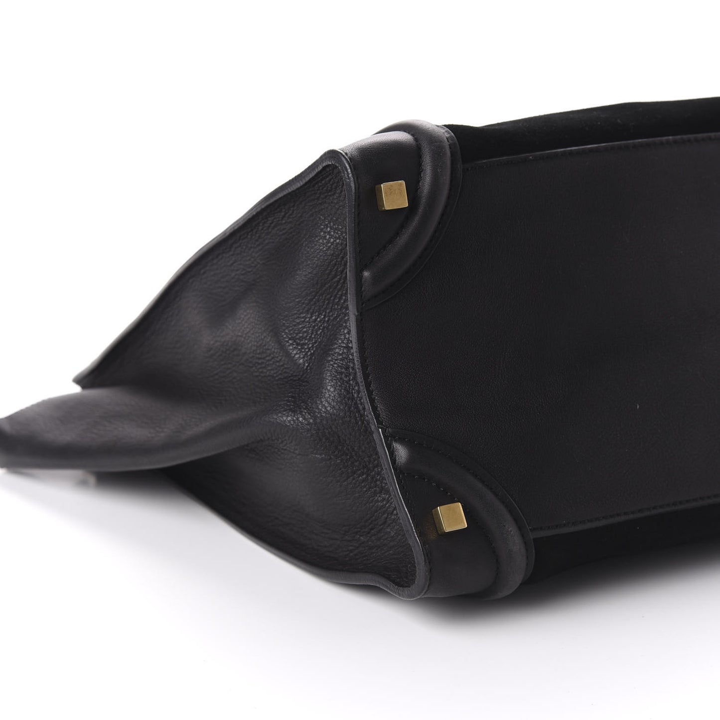 Smooth Calfskin Suede Mini Luggage Black