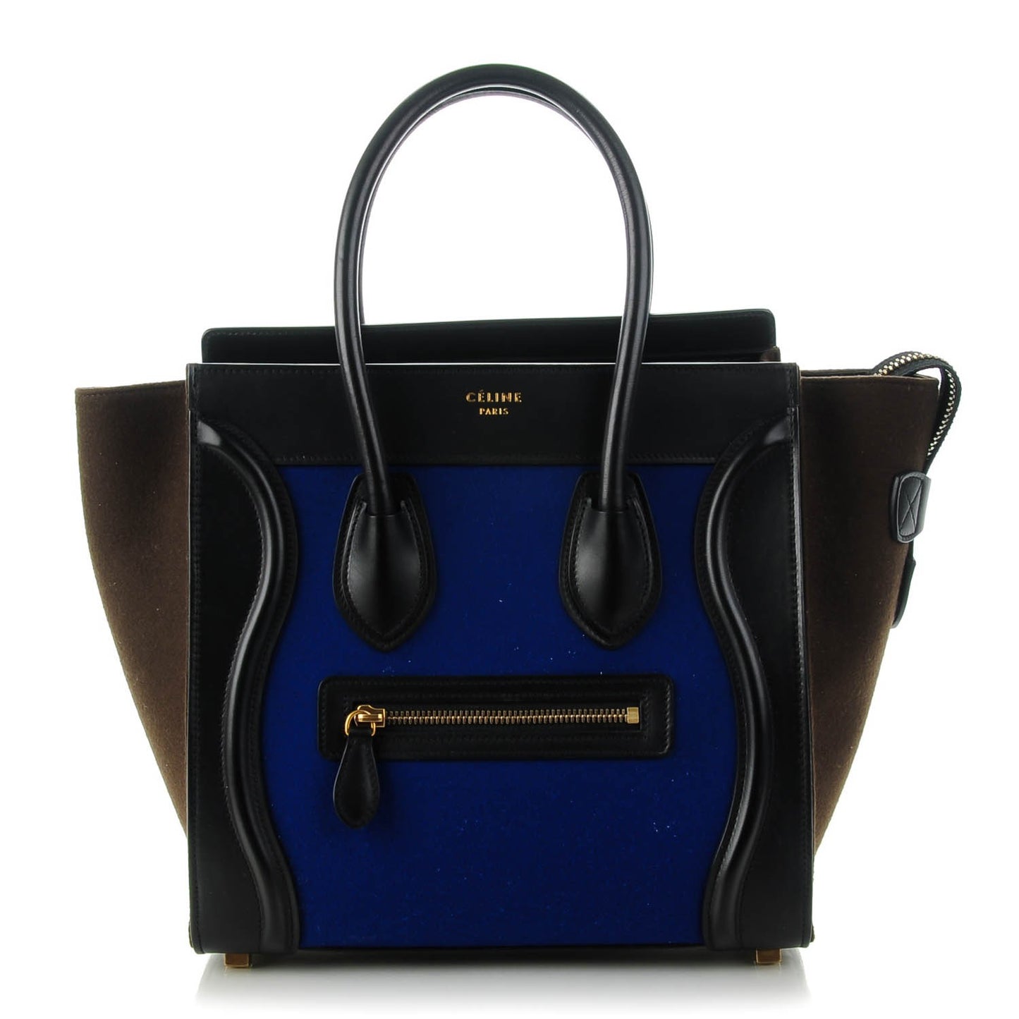 Felt Smooth Calfskin Triolor Micro Luggage Indigo