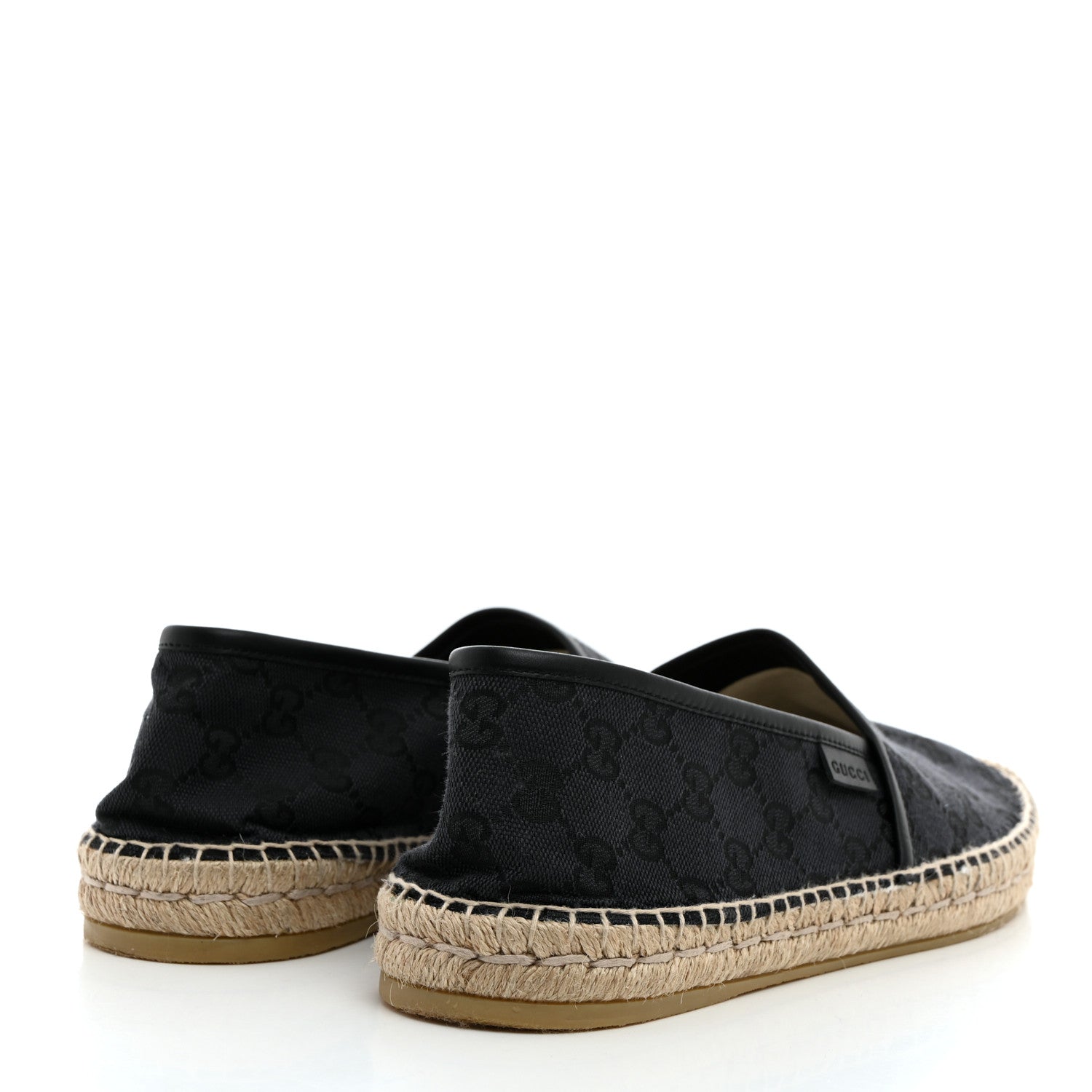 Gucci Monogram Miro Soft Calfskin Mens Espadrilles 9 Blue Black 4 of 9