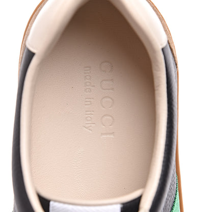 Gucci Calfskin Suede Web Mens G74 Sneakers 9.5 Ardesia Black New Mystic White 7 of 9