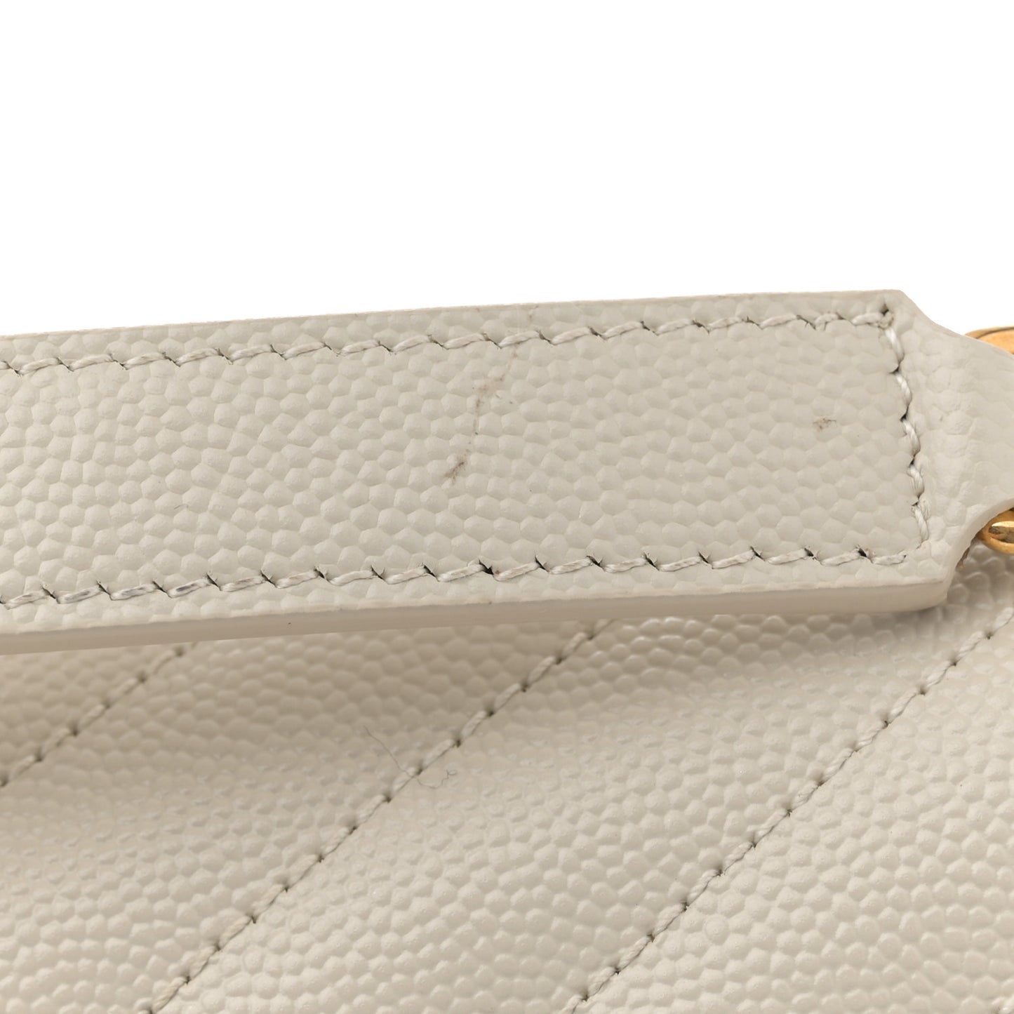 Grain De Poudre Textured Mixed Matelasse Large Triquilt Monogram Satchel Crema Soft