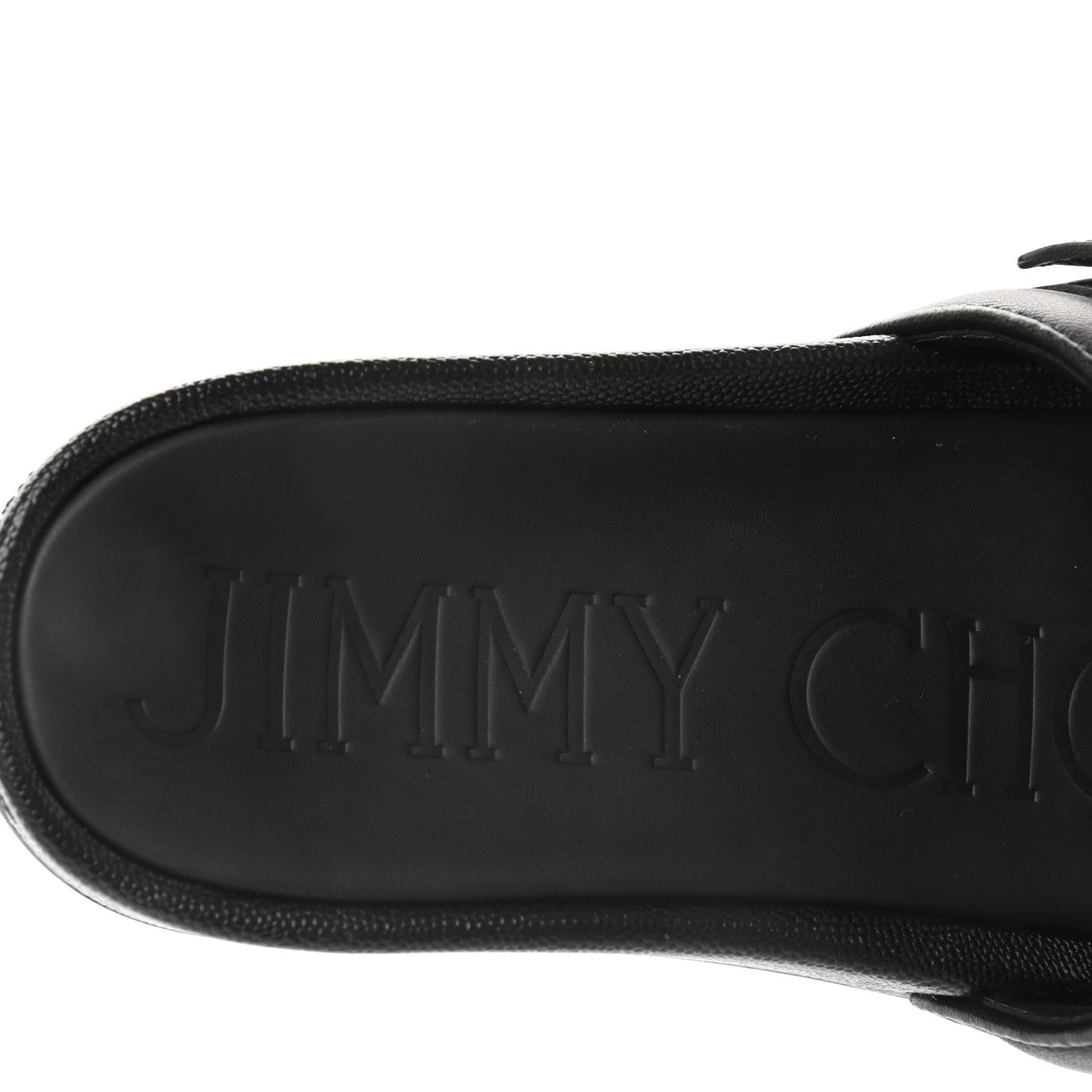 Jimmy Choo Crystal Nappa Fallon Slide Sandals 37 Black 8 of 8