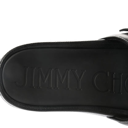 Jimmy Choo Crystal Nappa Fallon Slide Sandals 37 Black 8 of 8
