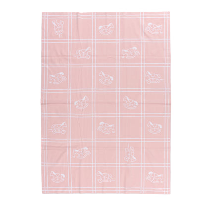 Hermes Cotton Knit Adada Baby Blanket Rose Lilas 1 of 4