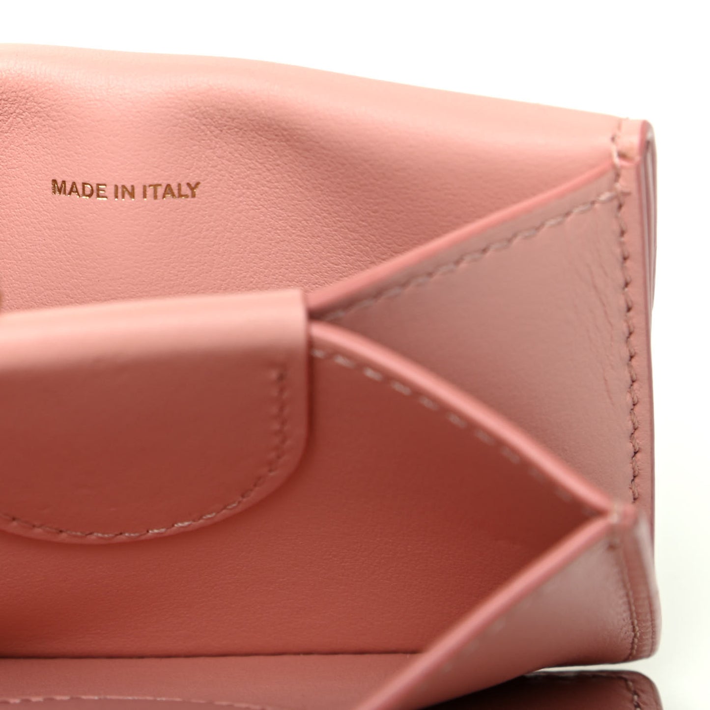 Calfskin Jessie Chain Card Case Blush Pink