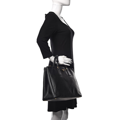 Prada Saffiano Large Galleria Double Zip Tote Black 2 of 9