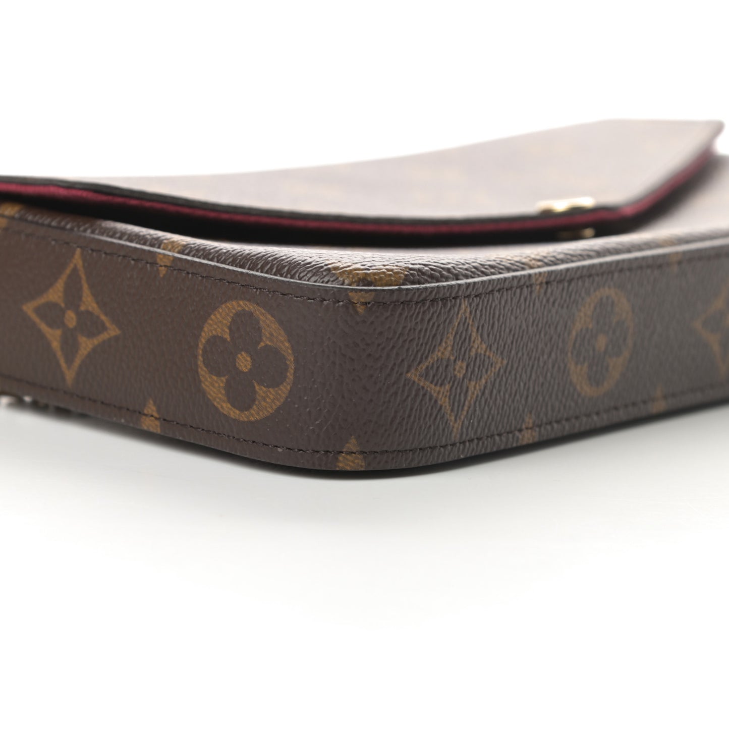 Monogram Pochette Felicie Chain Wallet Fuchsia