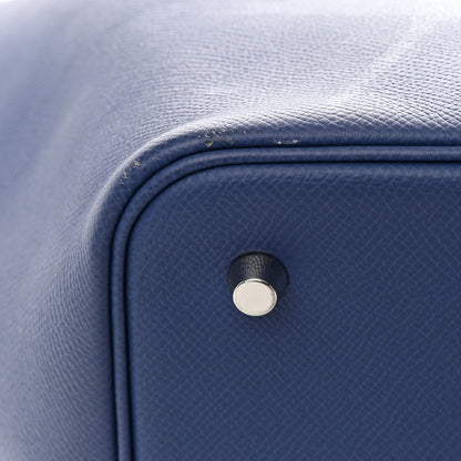 Hermes Epsom Tressage De Cuir Picotin Lock 22 MM Bleu Encre Brique Black 11 of 17