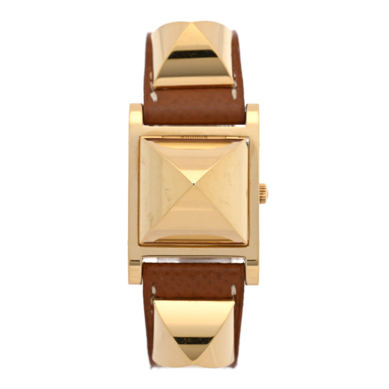 Hermes Stainless Steel Epsom 23mm Medor Quartz Watch Gold Gold 1 of 6