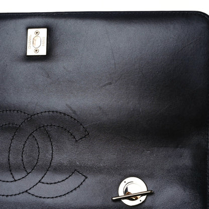 Chanel Lambskin Chevron Quilted Large Trendy CC Dual Handle Flap Bag Black 14 of 16