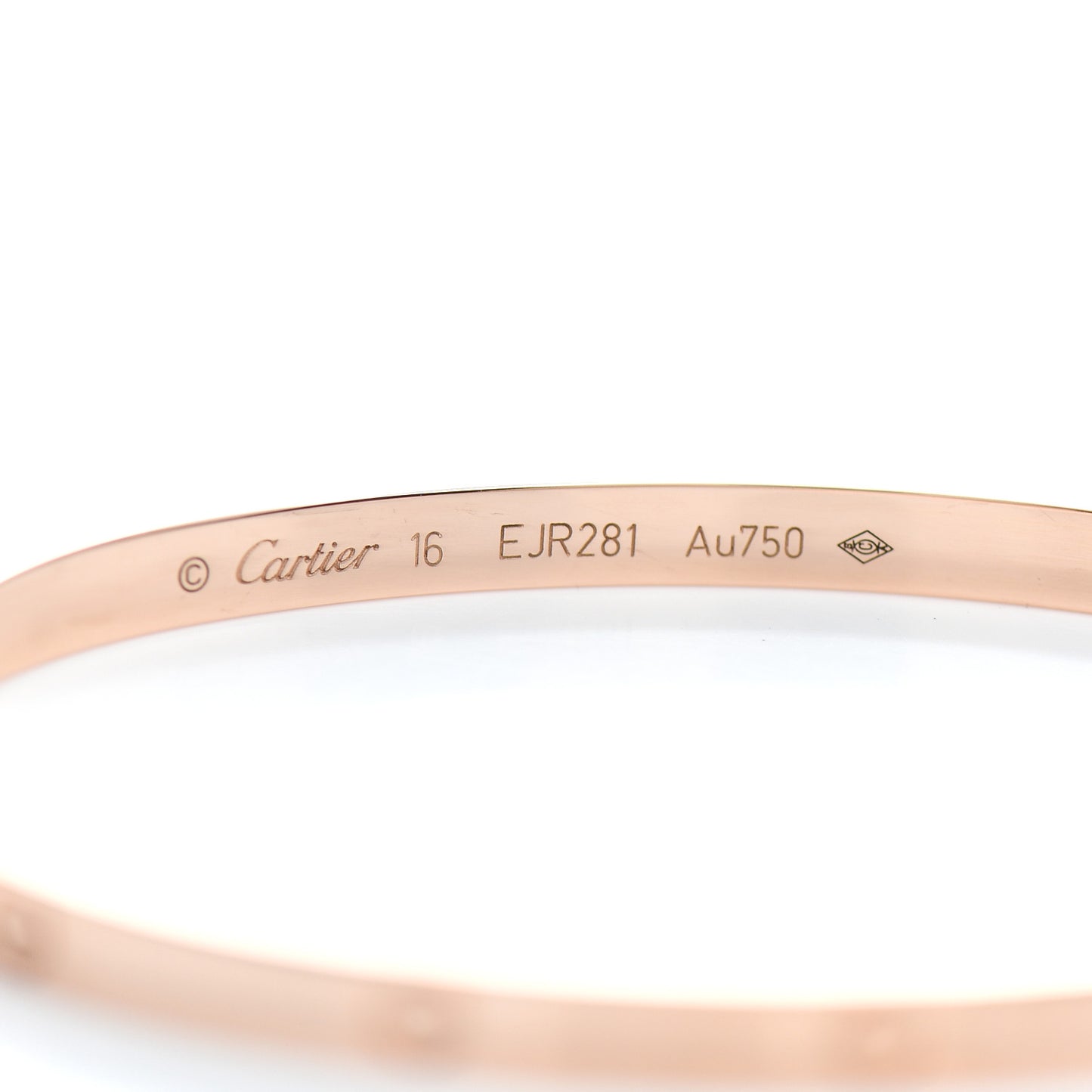 18K Pink Gold Small LOVE Bracelet 16