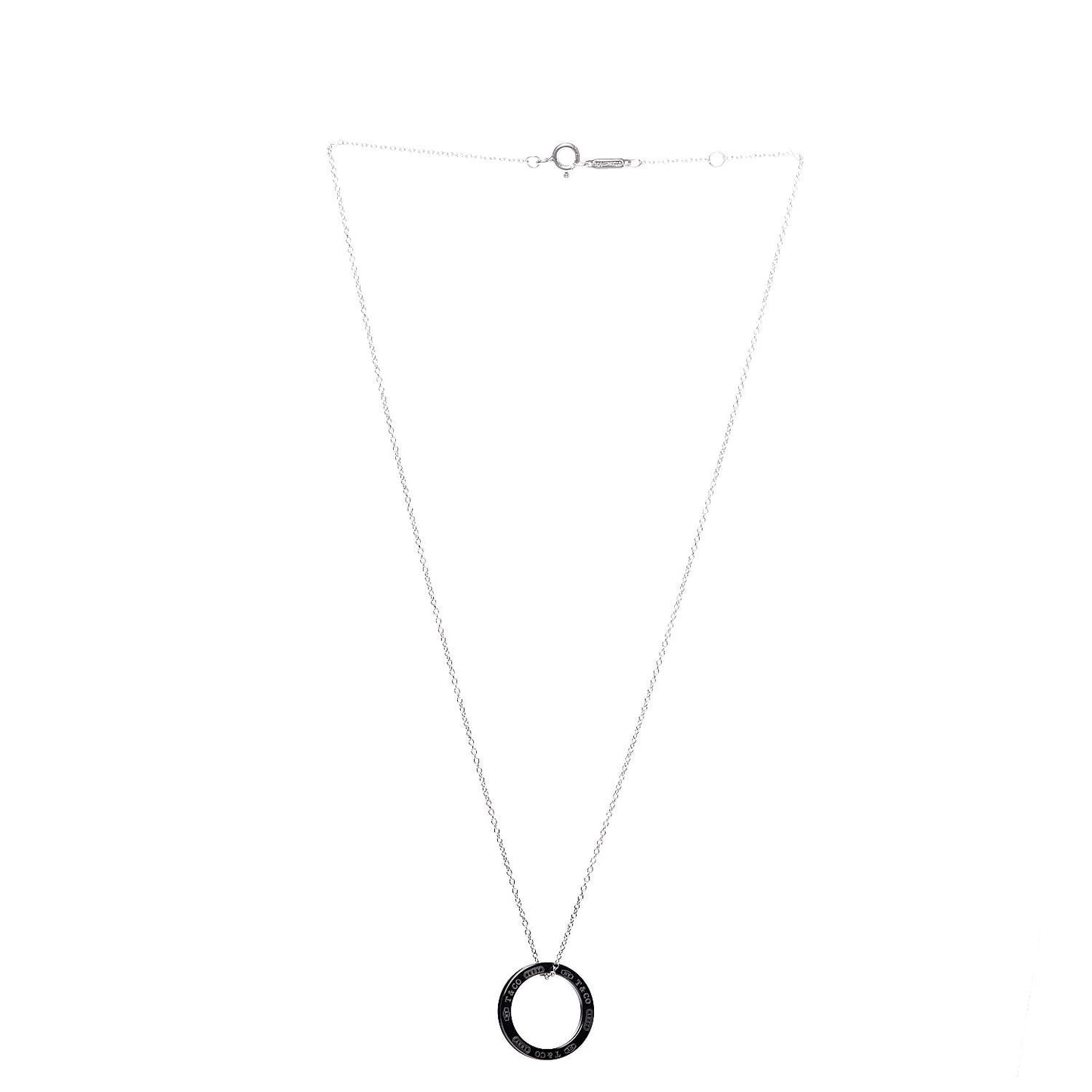 Sterling Silver Titanium 1837 Circle Pendant Necklace