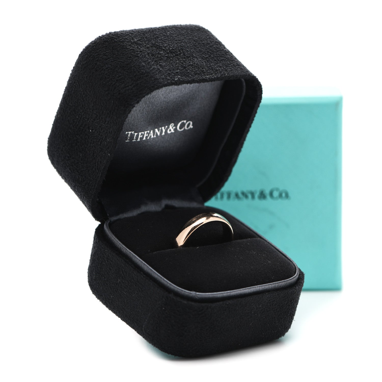 Tiffany 18K Rose Gold 4.5mm Classic Wedding Band Ring 50 5.25 6 of 6
