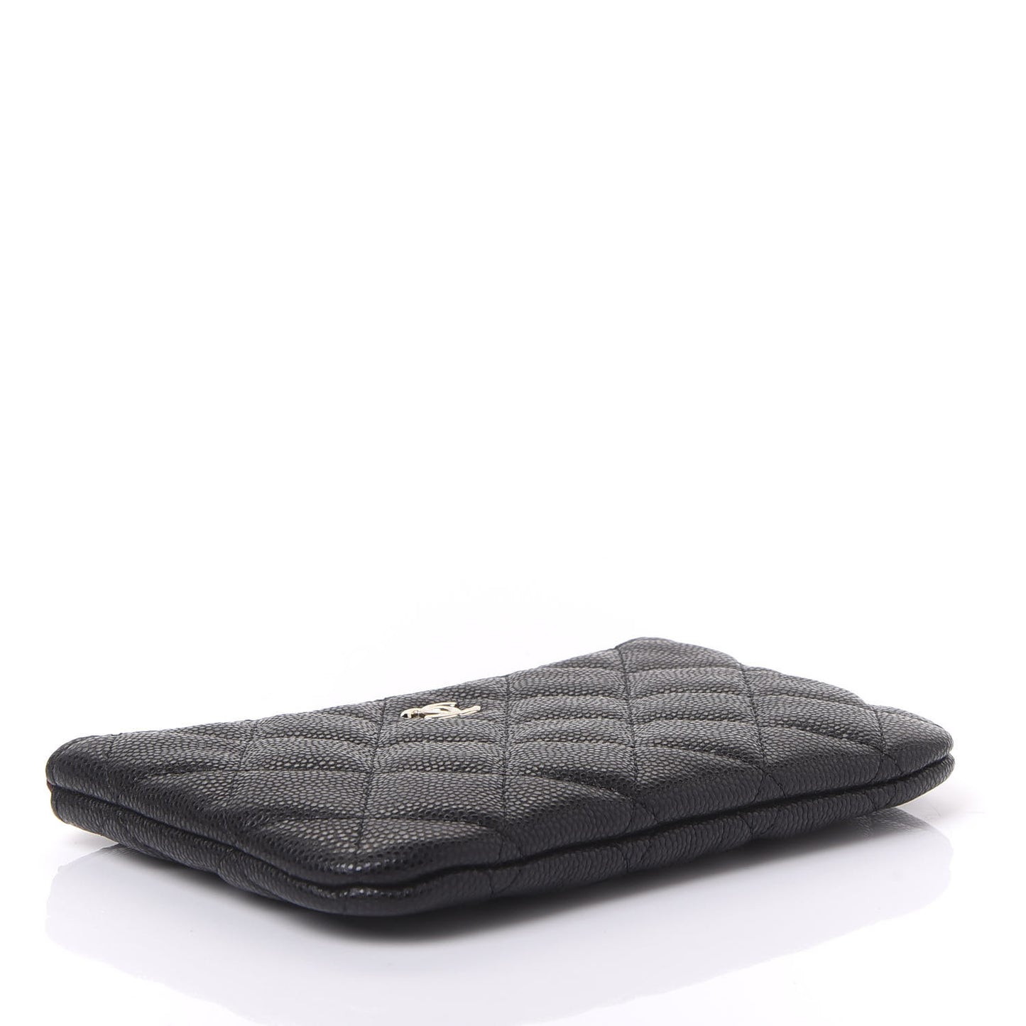 Caviar Quilted Small Cosmetic Case Black