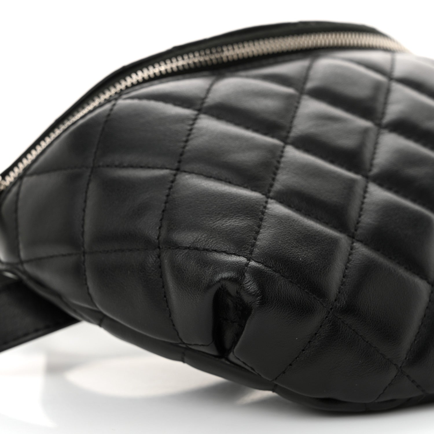 Chanel Calfskin Quilted Waist Belt Bag Black 9 of 12