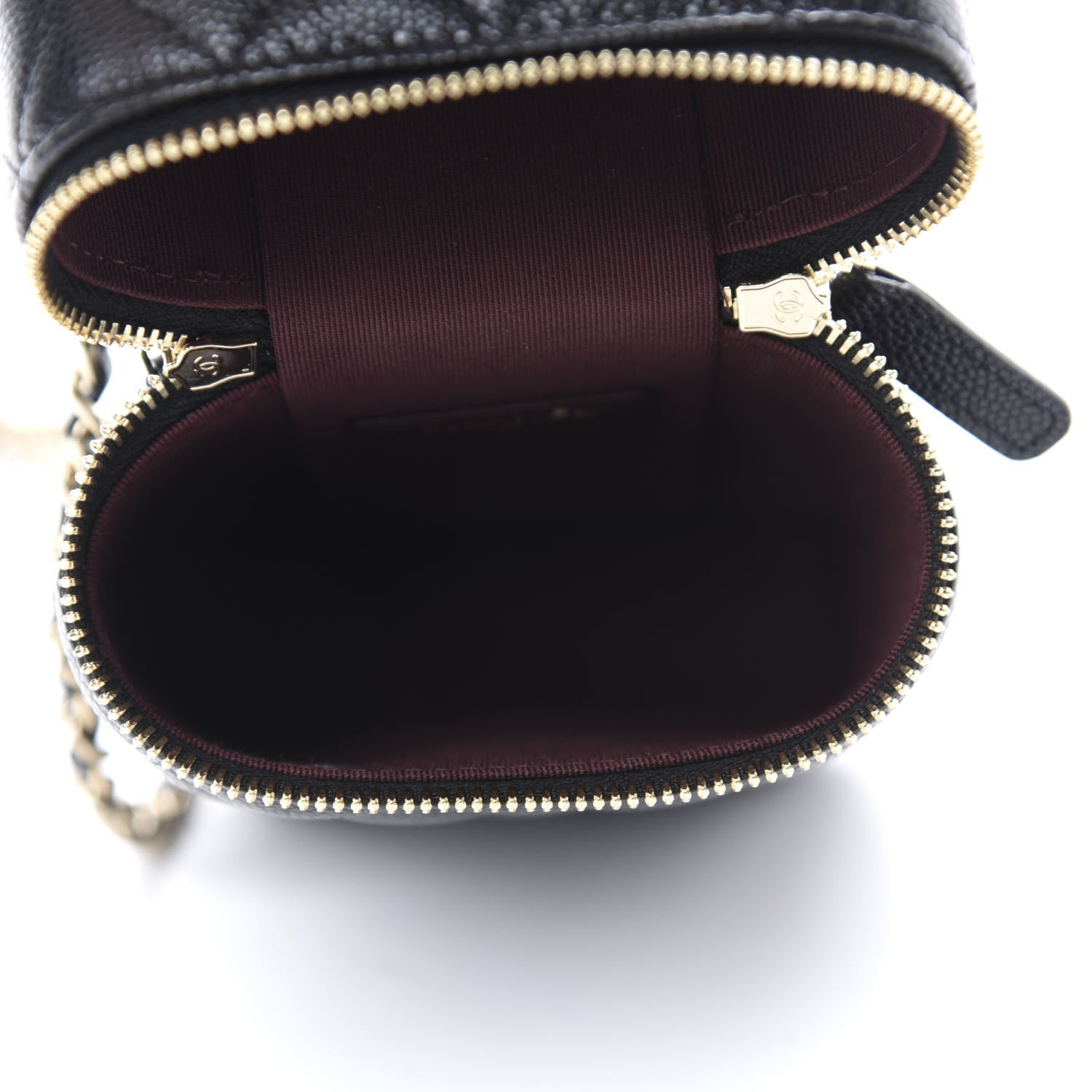 Chanel Caviar Quilted Phone Holder With Chain Black 5 of 11