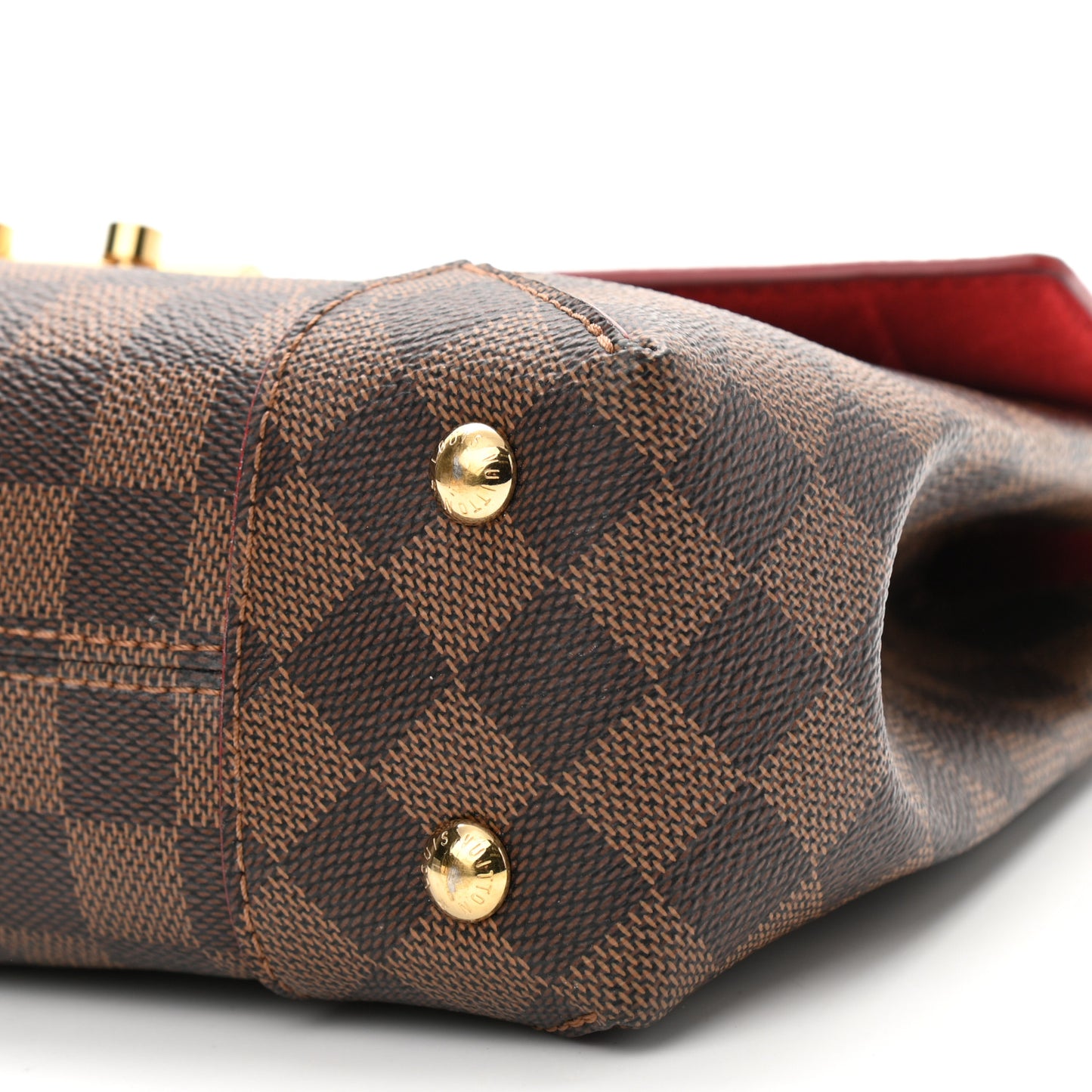 Damier Ebene Caissa Clutch Cherry