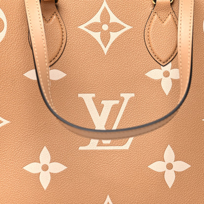 Louis Vuitton Empreinte Monogram Giant Onthego MM Arizona Creme 7 of 11