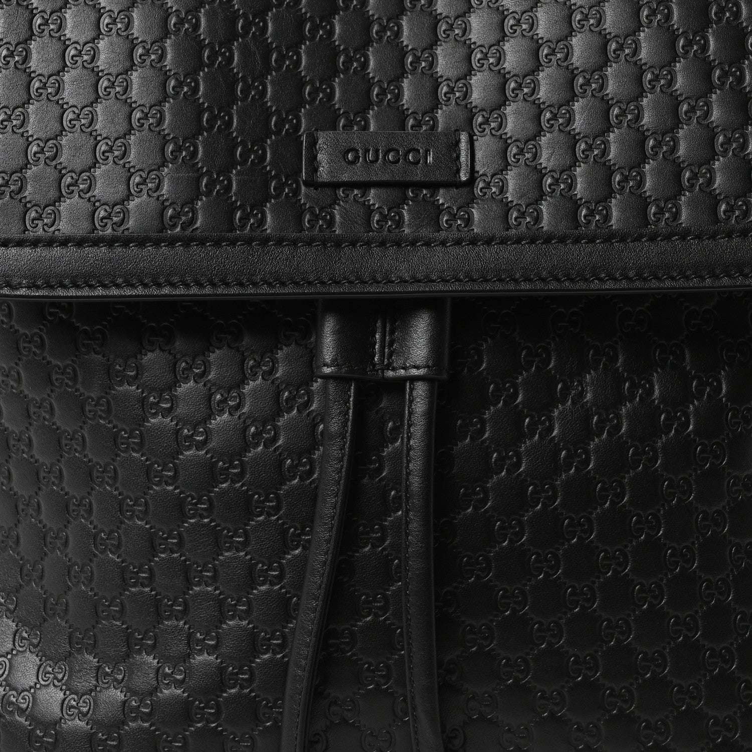 Gucci Microguccissima Drawstring Backpack Black 8 of 10