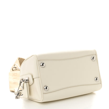 Prada Saffiano Lux Top Handle Crossbody Bag White 4 of 10