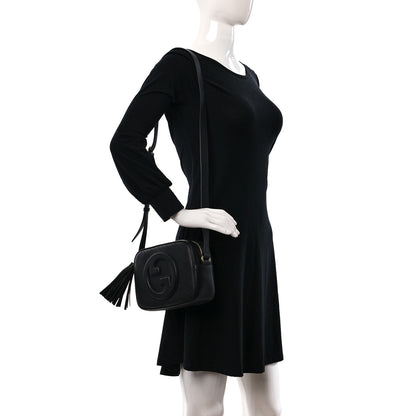 Gucci Sakai Be Green Calfskin Diagonal Stitched Small Blondie Shoulder Bag Black 2 of 8