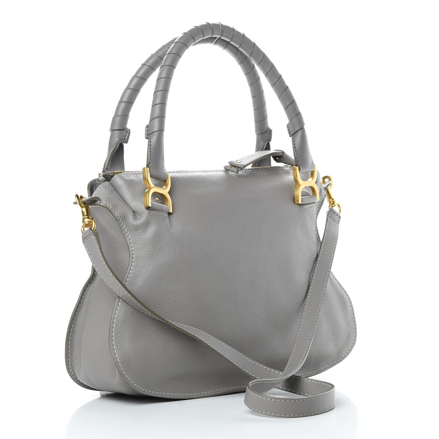 Chloe Calfskin Medium Marcie Satchel Cashmere Grey 3 of 10