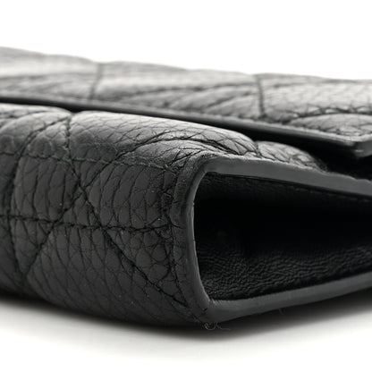 Christian Dior Grained Calfskin Cannage Lady Dior Rendezvous Chain Wallet Black 9 of 15