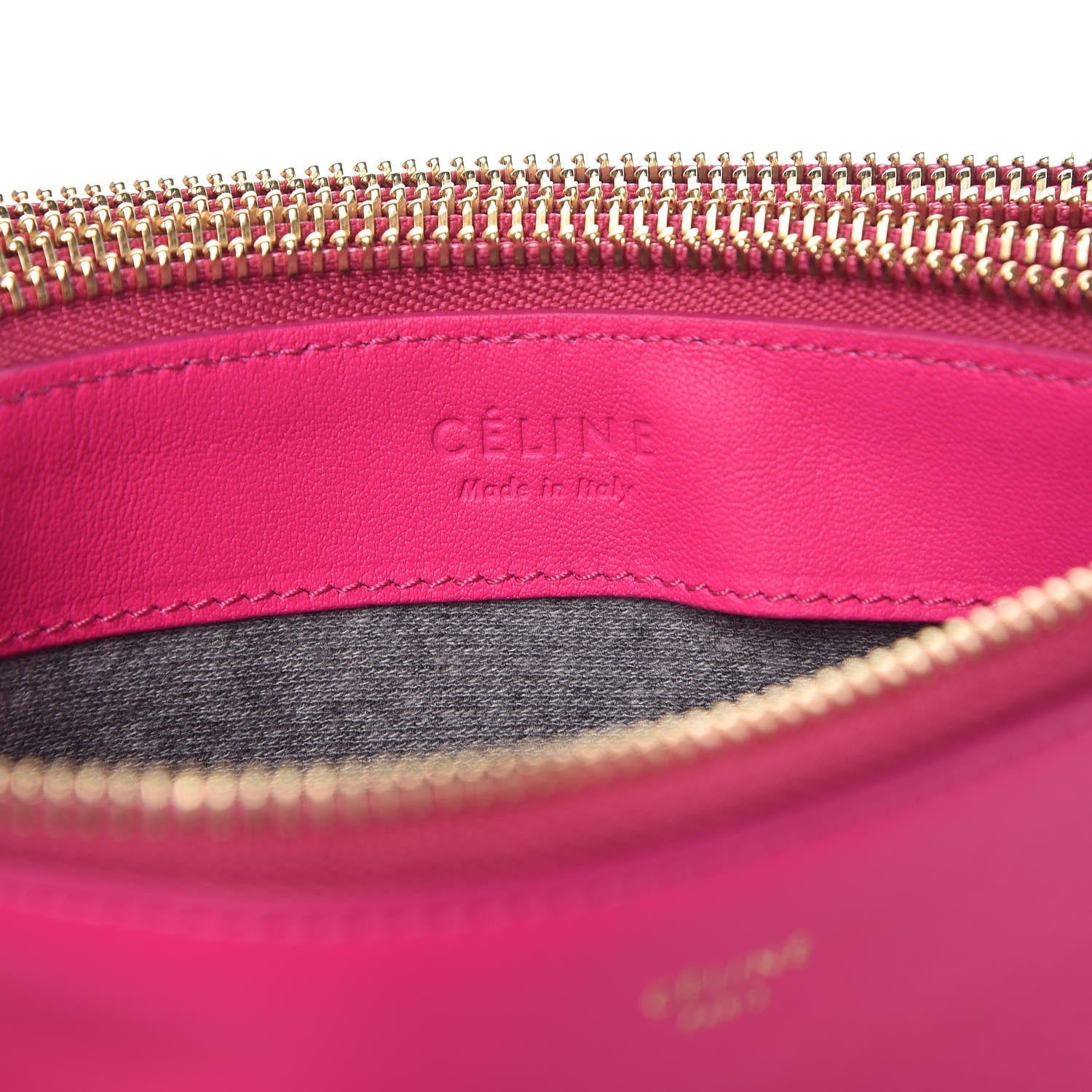 Celine Lambskin Small Trio Crossbody Bag Fluo Fuchsia 6 of 7