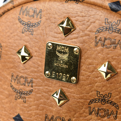 MCM Visetos Studded Medium Stark M Backpack Cognac 8 of 8