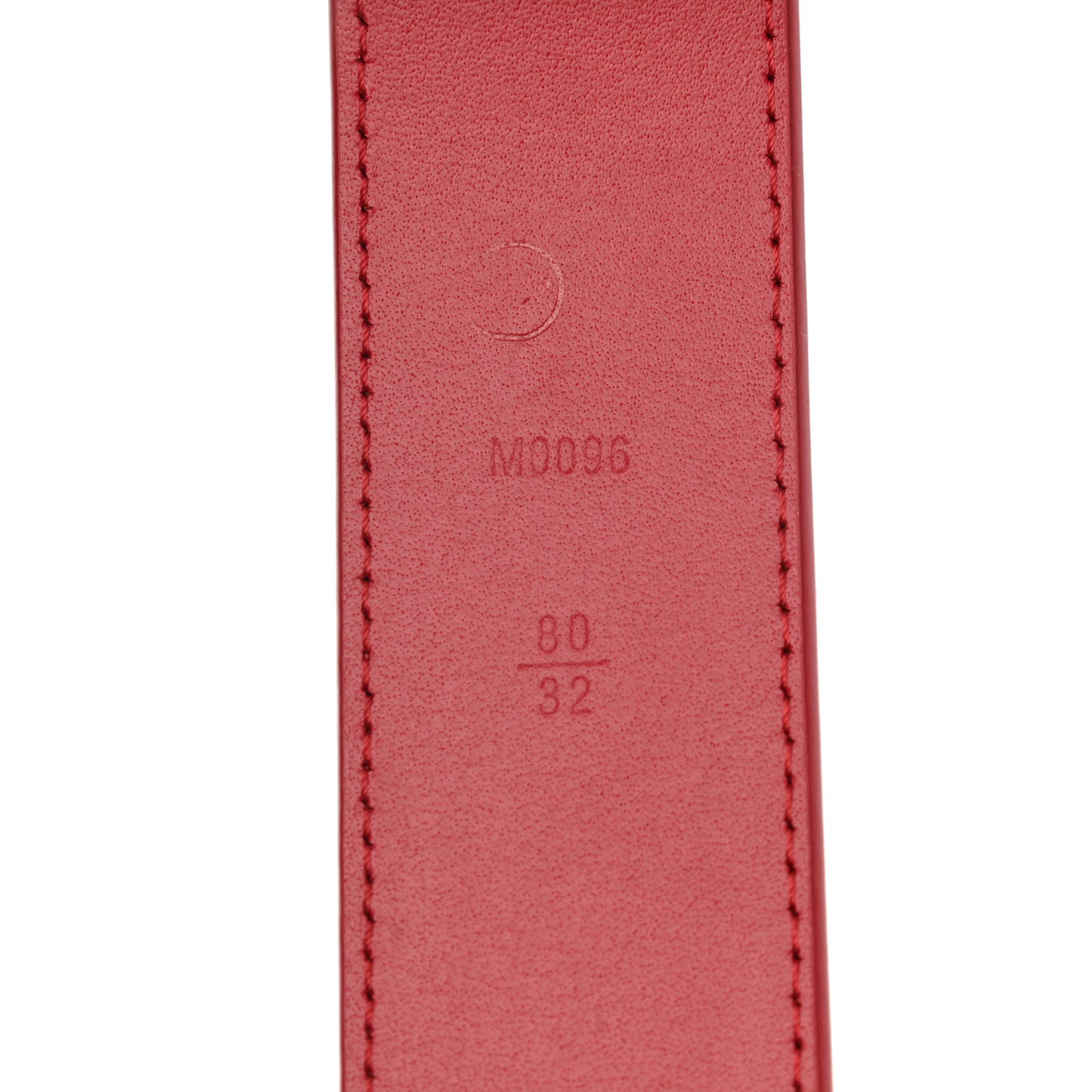 Calfskin 35mm LV New Wave Belt 80 32 Red