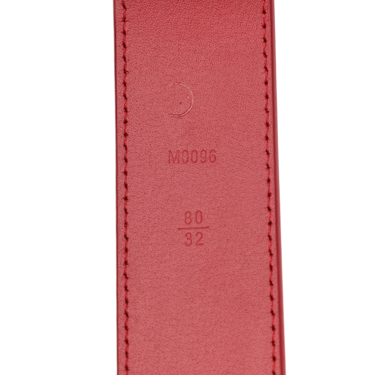 Louis Vuitton Calfskin 35mm LV New Wave Belt 80 32 Red 4 of 8