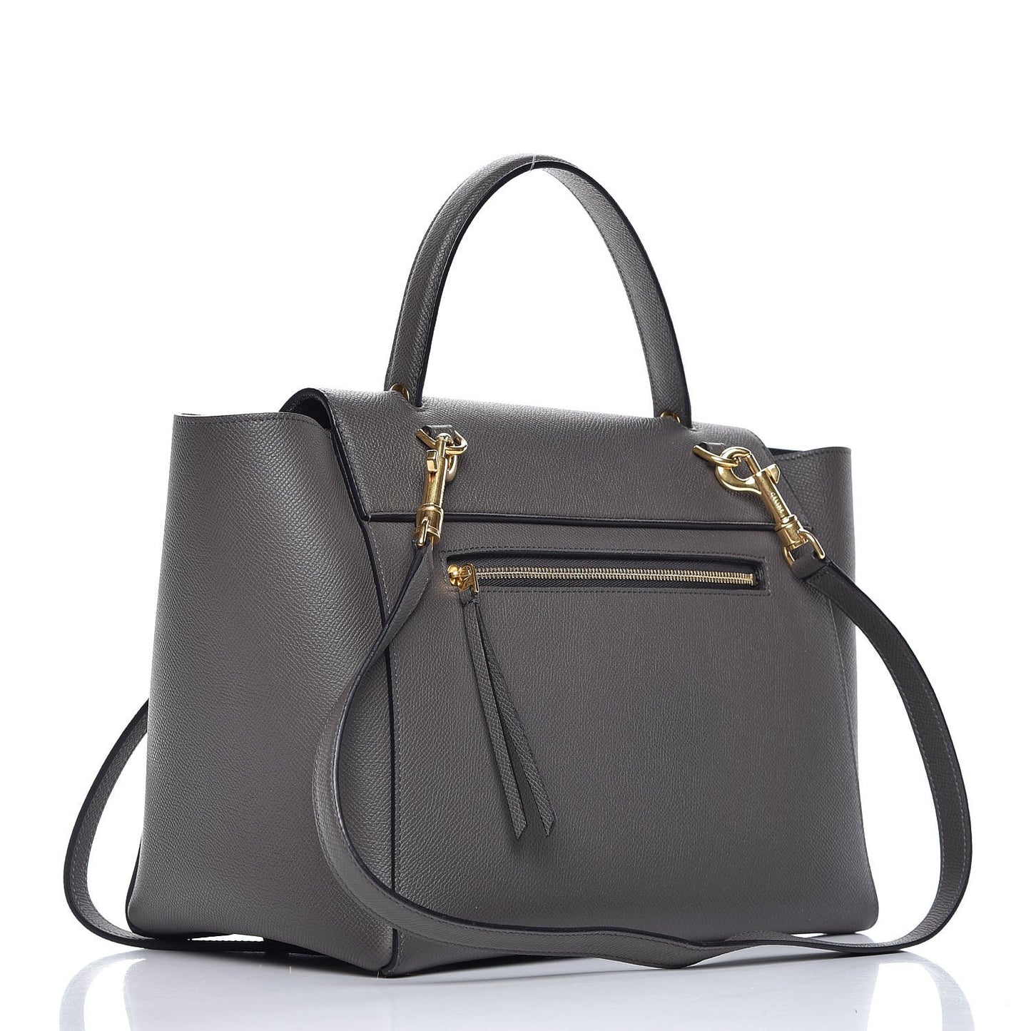 Grained Calfskin Mini Belt Bag Grey