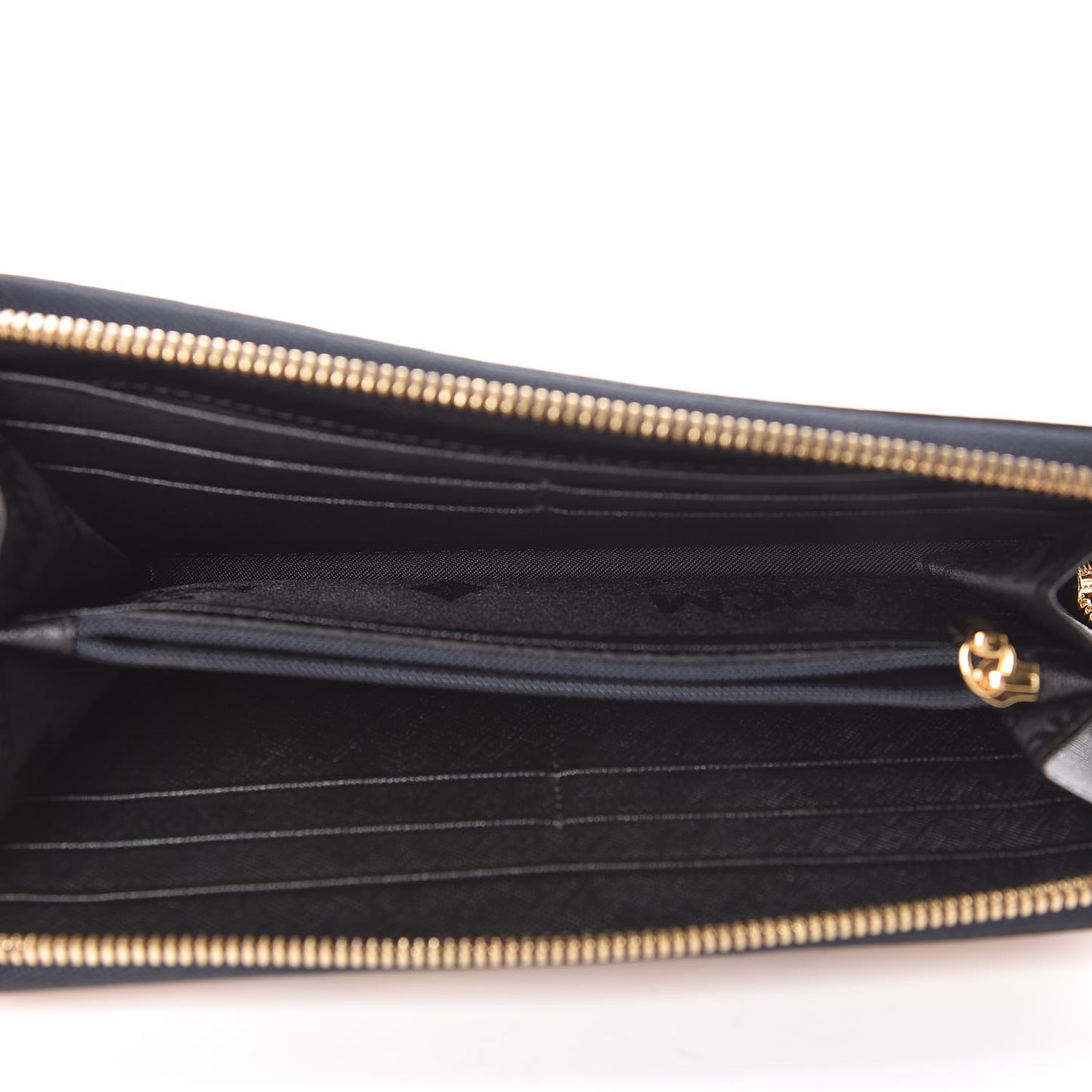 Visetos Studded Large Zip Around Wallet Cognac