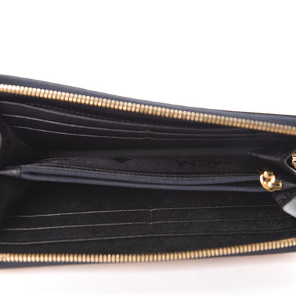 MCM Visetos Studded Large Zip Around Wallet Cognac 5 of 6