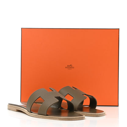 Hermes Epsom Oran Sandals 38 Etoupe 9 of 9