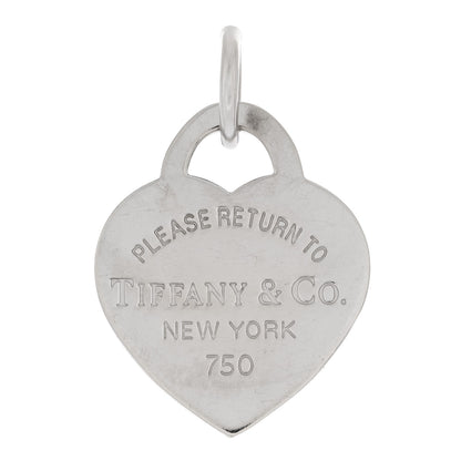 Tiffany 18K White Gold Return To Tiffany Heart Tag Charm 1 of 3