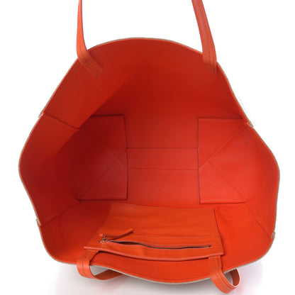 Celine Canvas Lambskin Horizontal Bi-Color Cabas Fluo Orange 5 of 16