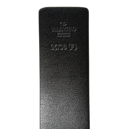 Valentino Garavani Glossy Calfskin VLogo Reversible 70mm Belt 95 38 Saddle Brown Black 4 of 5